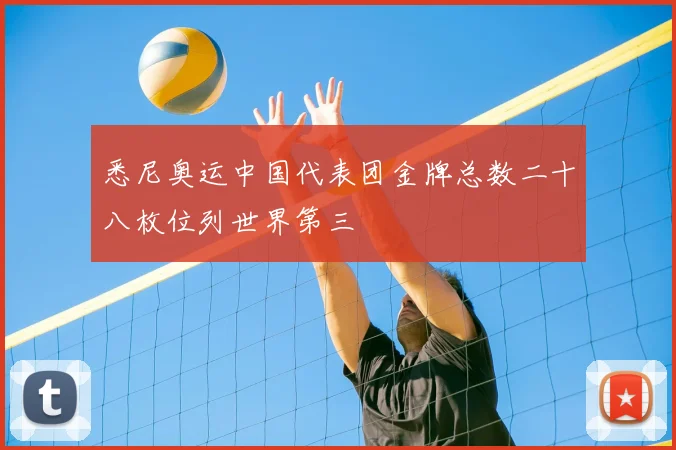 悉尼奥运中国代表团金牌总数二十八枚位列世界第三